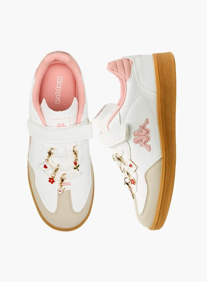 كابا حذاء رياضي بناتي بكعب عالٍ وشريط لاصق